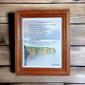 💒💍Vintage Framed Perfect Couples Oath Poem Wedding Anniversary Love Gift Decor